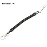 Tactical Retractable Plastic Spring Elastic Rope Security Gear Tool For Airsoft Outdoor Hiking Camping Anti-lost Phone Keychain