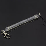 Tactical Retractable Plastic Spring Elastic Rope Security Gear Tool For Airsoft Outdoor Hiking Camping Anti-lost Phone Keychain