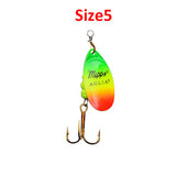 1PC Size0-Size5 Fishing Lure Hook Mepps Spinner Spoon Lures With Mustad Treble Hooks Peche Jig Anzuelos De Pesca