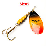 1PC Size0-Size5 Fishing Lure Hook Mepps Spinner Spoon Lures With Mustad Treble Hooks Peche Jig Anzuelos De Pesca