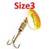 1PC Size0-Size5 Fishing Lure Hook Mepps Spinner Spoon Lures With Mustad Treble Hooks Peche Jig Anzuelos De Pesca