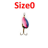 1PC Size0-Size5 Fishing Lure Hook Mepps Spinner Spoon Lures With Mustad Treble Hooks Peche Jig Anzuelos De Pesca