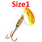 1PC Size0-Size5 Fishing Lure Hook Mepps Spinner Spoon Lures With Mustad Treble Hooks Peche Jig Anzuelos De Pesca