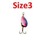 1PC Size0-Size5 Fishing Lure Hook Mepps Spinner Spoon Lures With Mustad Treble Hooks Peche Jig Anzuelos De Pesca