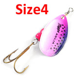 1PC Size0-Size5 Fishing Lure Hook Mepps Spinner Spoon Lures With Mustad Treble Hooks Peche Jig Anzuelos De Pesca