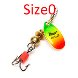 1PC Size0-Size5 Fishing Lure Hook Mepps Spinner Spoon Lures With Mustad Treble Hooks Peche Jig Anzuelos De Pesca