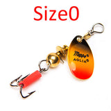 1PC Size0-Size5 Fishing Lure Hook Mepps Spinner Spoon Lures With Mustad Treble Hooks Peche Jig Anzuelos De Pesca