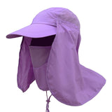 Outdoor Sport Hiking Camping Visor Hat UV Protection Face Neck Cover Fishing Sun Protcet Cap