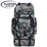 YUETOR 70L Men Camping Waterproof Travel Military Army Bags Outdoor Sport Molle Tactical Rucksacks Camouflage Hiking Backpacks