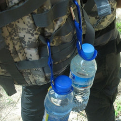 2017 New Carabiner Water Bottle Holder Camping Hiking Aluminum Rubber Buckle Hook high quality