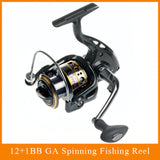 Fishing Spinning Reel 12+1 Bearing Balls Spinning reel Super Strong fishing reel 5.5:1 Carp Fishing Spinner For Fishing
