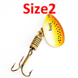 1PC Size0-Size5 Fishing Lure pesca Mepps Spinner bait Spoon Lures With Mustad Treble Hooks Peche Jig Anzuelos isca Pesca