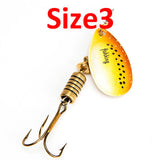 1PC Size0-Size5 Fishing Lure pesca Mepps Spinner bait Spoon Lures With Mustad Treble Hooks Peche Jig Anzuelos isca Pesca