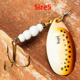 1PC Size0-Size5 Fishing Lure pesca Mepps Spinner bait Spoon Lures With Mustad Treble Hooks Peche Jig Anzuelos isca Pesca