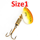 1PC Size0-Size5 Fishing Lure pesca Mepps Spinner bait Spoon Lures With Mustad Treble Hooks Peche Jig Anzuelos isca Pesca