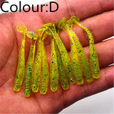 10 Pcs/pack 0.7g 5cm for Fishing Worm Swimbait Jig Head Soft Lure Fly Fishing Bait Fishing Lure YR-200
