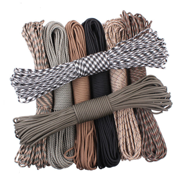 Paracord 550 Paracord Parachute Cord Lanyard Rope Mil Spec Type III 7Strand 100FT Climbing Camping survival equipment