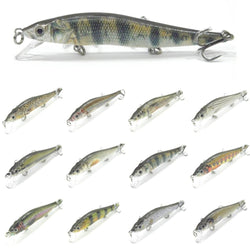 wLure Minnow Crankbait Hard Bait Tight Wobble Slow Sinking Jerkbait Lifelike RealSkin Painting  Fishing Lure HM262S